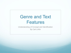 Genre and Text Features - SARI