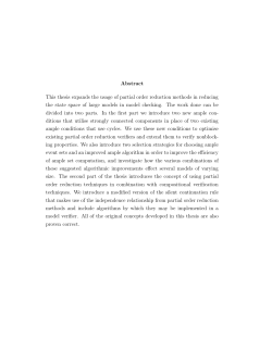 Abstract This thesis expands the usage of partial order reduction