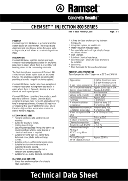 Chemset Injection 800 Series