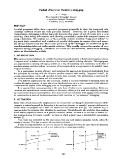 Partial Orders for Parallel Debugging