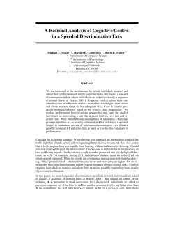 A Rational Analysis of Cognitive Control in a Speeded