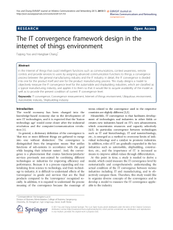 The IT convergence framework design in the internet of things