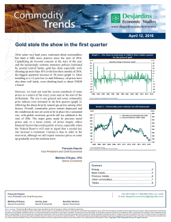 Gold stole the show in the first quarter