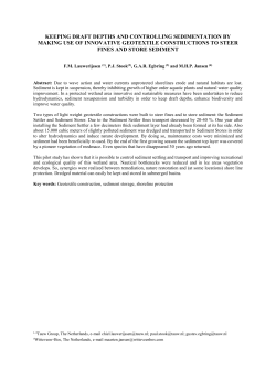 keeping draft depths and controlling sedimentation by