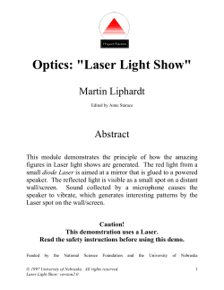 Optics: "Laser Light Show"
