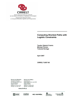Computing Shortest Paths with Logistic Constraints