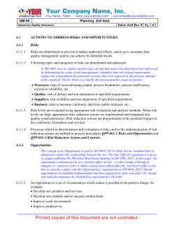 6.1 ACTIONS TO ADDRESS RISKS AND OPPORTUNITIES 6.1.1