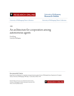 An architecture for cooperation among autonomous agents