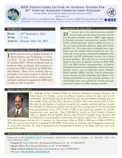 IEEE Distinguished Lecture on Antenna Systems For 21st