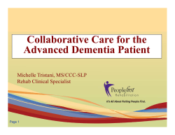 Collaborative Care for the Advanced Dementia Patient