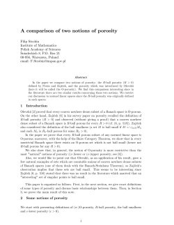 A comparison of two notions of porosity