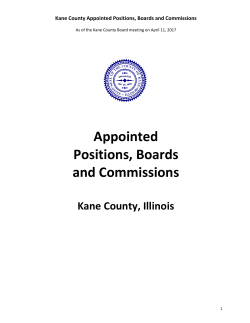 Appointed Positions, Boards and Commissions