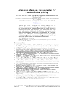 Aluminum plasmonic metamaterials for structural color printing