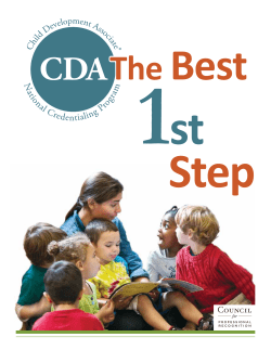 Best 1st Step Brochure - Council for Professional Recognition