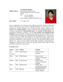 Dr - Lahore College for Women University