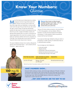 Know Your Numbers: Glucose