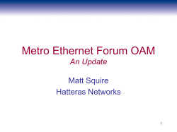 Metro Ethernet Forum (MEF)