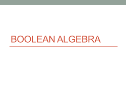 Boolean algebra