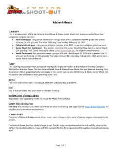 Make-A-Break Players Guide - National Shooting Complex