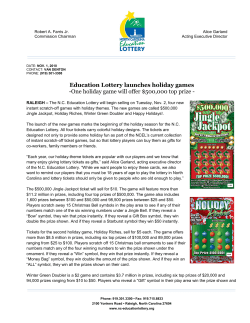 One holiday game will offer $500000 top prize