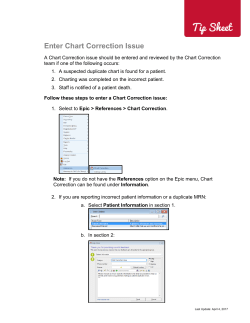 Enter Chart Correction Issue - University of Utah Health Sciences