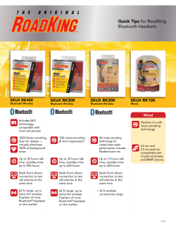 Quick Tips for RoadKing Bluetooth Headsets