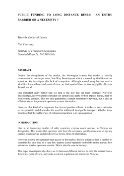 AN ENTRY BARRIER OR A NECESSITY