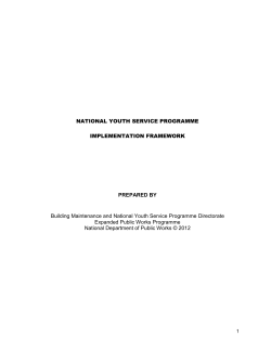 National Youth Service Programme (NYS) Implementation