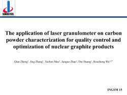 The Application of Laser Granulometer on Carbon Powder