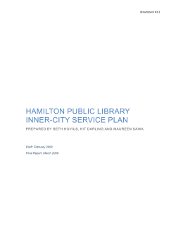 hamilton public library inner-city service plan