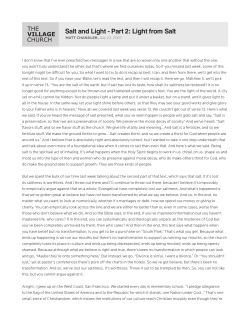 Salt and Light - Part 2: Light from Salt