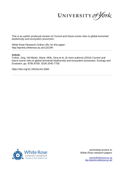 Current and future ozone risks to global terrestrial biodiversity and