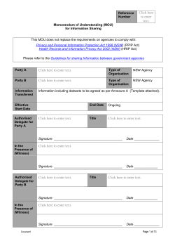 Info Sharing MOU Template