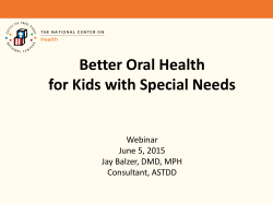 Better Oral Health for Kids with Special Needs PowerPoint