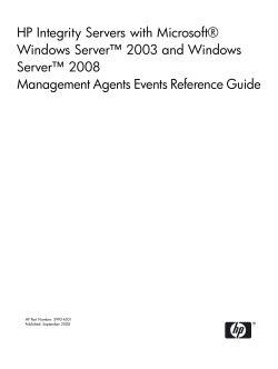 Management Agents Events Reference Guide