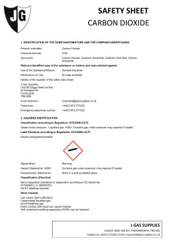 safety sheet carbon dioxide
