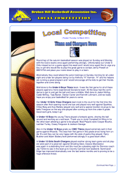 Round two of the autumn basketball season was played on Sunday