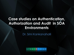 SOA Security Identity Authentication Authorization