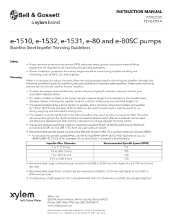 Stainless Steel Impeller Trimming Guidelines