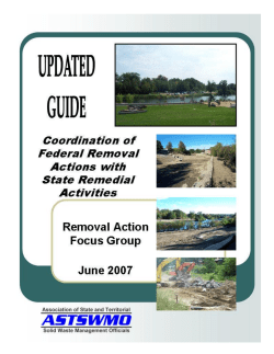 Coordination of Federal Removal Actions with State