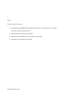 1 Exam TDT4140 Exam set 2 Exam 2 The exam consists of four