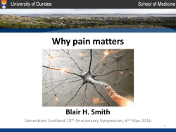 Blair Smith - Why Pain Matters