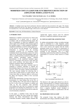 modified costa`s loop for synchronous detection of amplitude