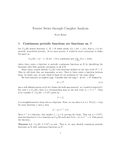 Fourier Series through Complex Analysis