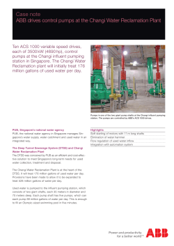 Case note ABB drives control pumps at the Changi Water