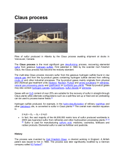 Description of the Claus Process