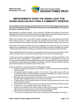 improvements given the green light for evans head holiday park
