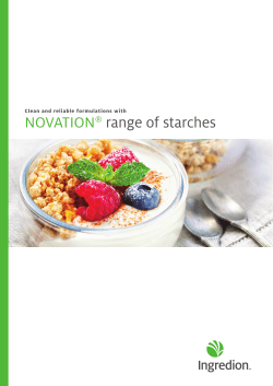 NOVATION® range of starches