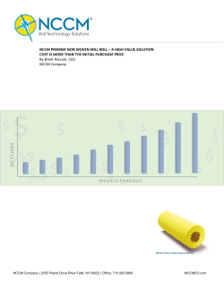 NCCM PREMIER NON WOVEN MILL ROLL &ndash; A HIGH VALUE