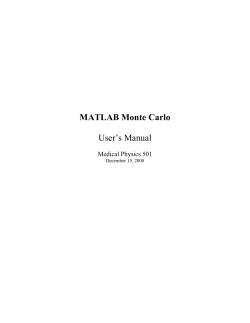 MATLAB Monte Carlo - Waisman Laboratory for Brain Imaging and